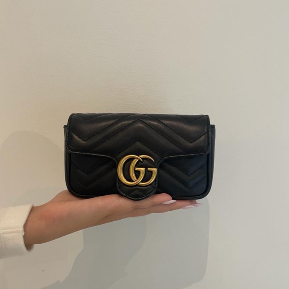 🔥 HOT SALE!!! Gucci Black Mini Bag with Gold Logo 🔥